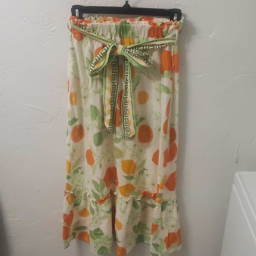 Fruit Print Women's Maxi Skirt